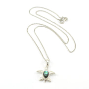 Sterling Silver Abalone Sea Turtle Necklace