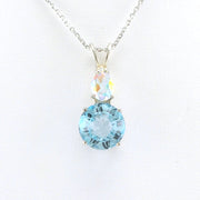 Alt View Sterling Silver Blue Topaz with Mystic Topaz Necklace