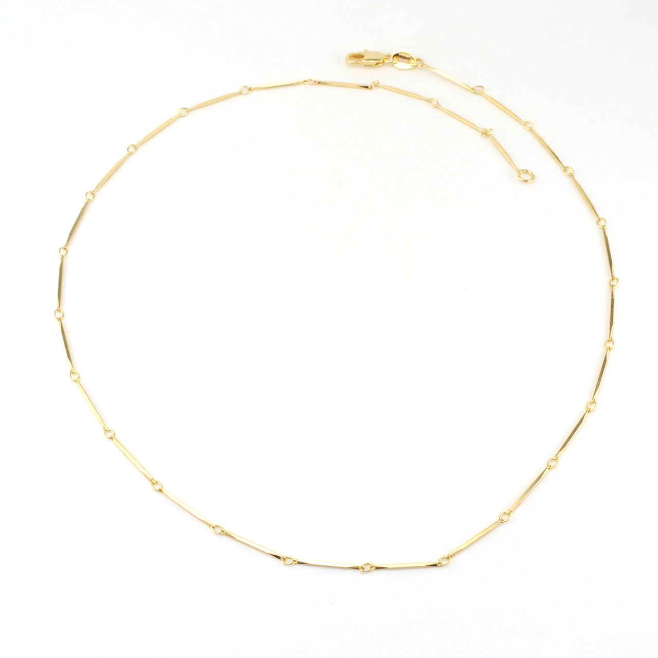 18k Gold Fill 18 Inch 1mm Diamond Cut Straw Chain