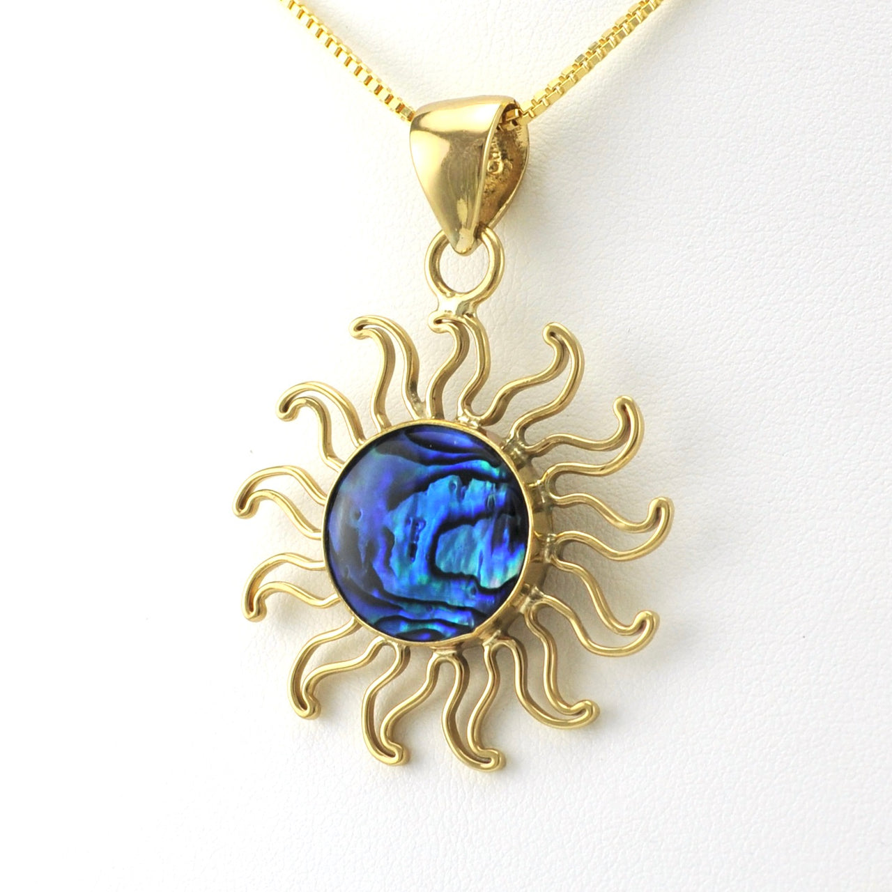 Alchemía Blue Abalone Sun Pendant