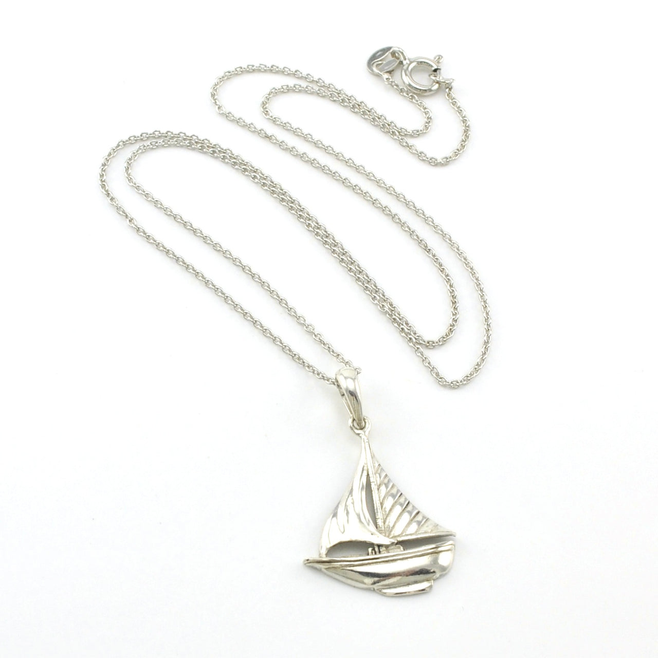Sterling Silver Sailboat Necklace