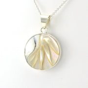 Side View Sterling Silver Nautilus Shell Round Necklace