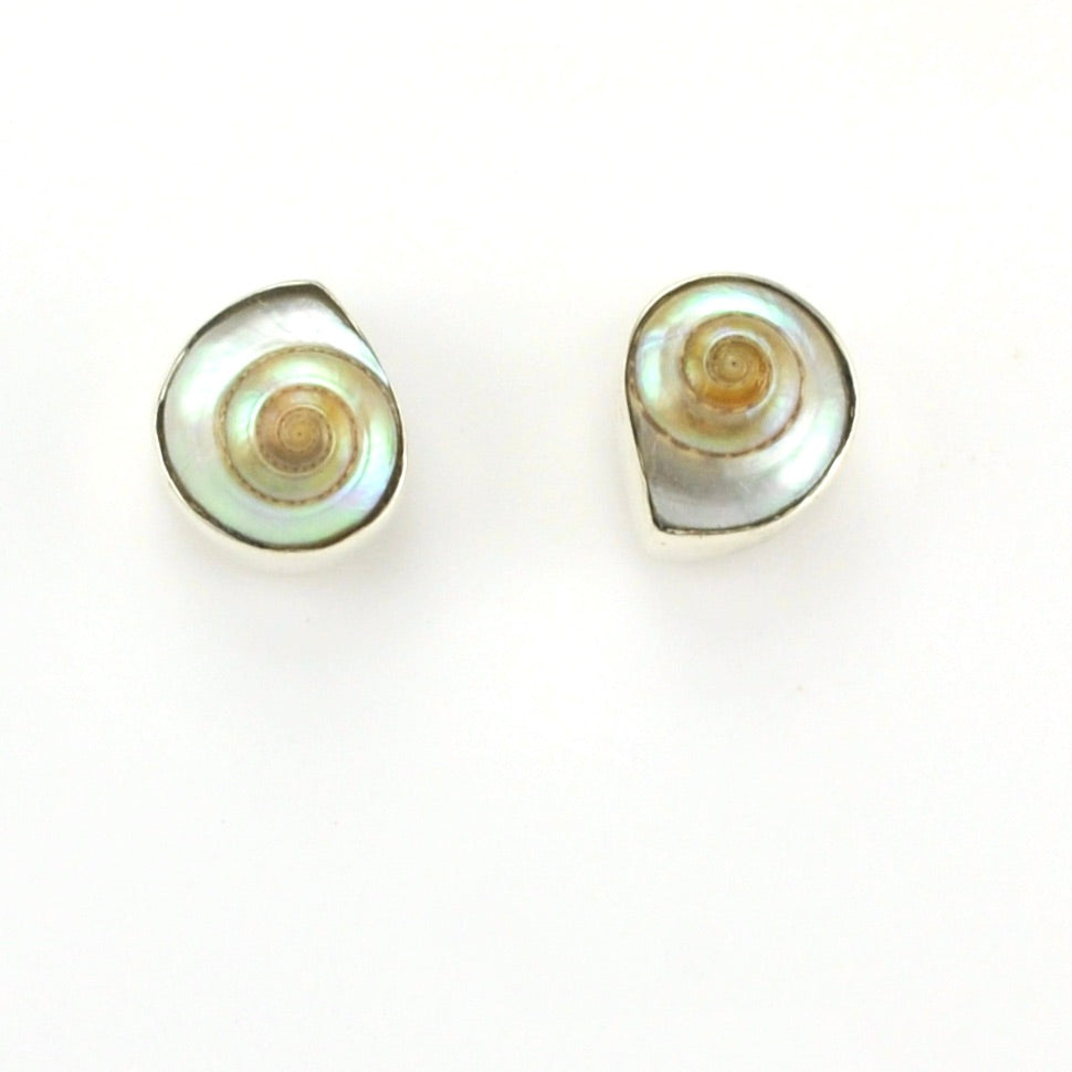 Alt View Sterling Silver Malabar Shell Post Earrings