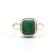 Emerald Square Cut Ring