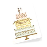 Alt View Congrats Wedding Cake Card