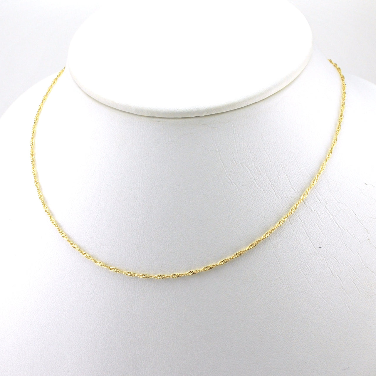 Alt View 18k Gold Fill 16 Inch Singapore 1.7mm Chain