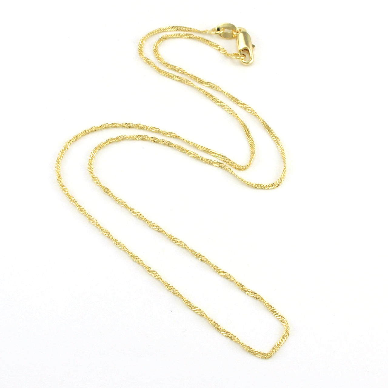 18k Gold Fill 18 Inch Singapore 1.7mm Chain