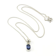 Sterling Silver Kyanite 6x8mm Oval Necklace