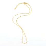 18k Gold Fill 16 Inch 1mm Spaced Bead Chain with Extender