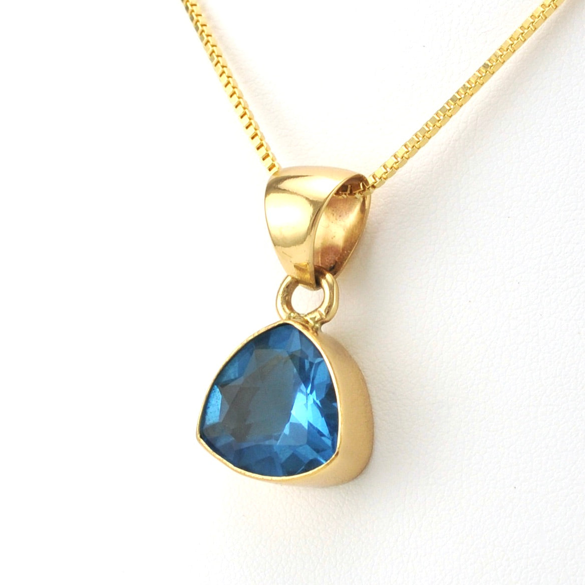 Alchemía Blue Topaz Trillion Pendant