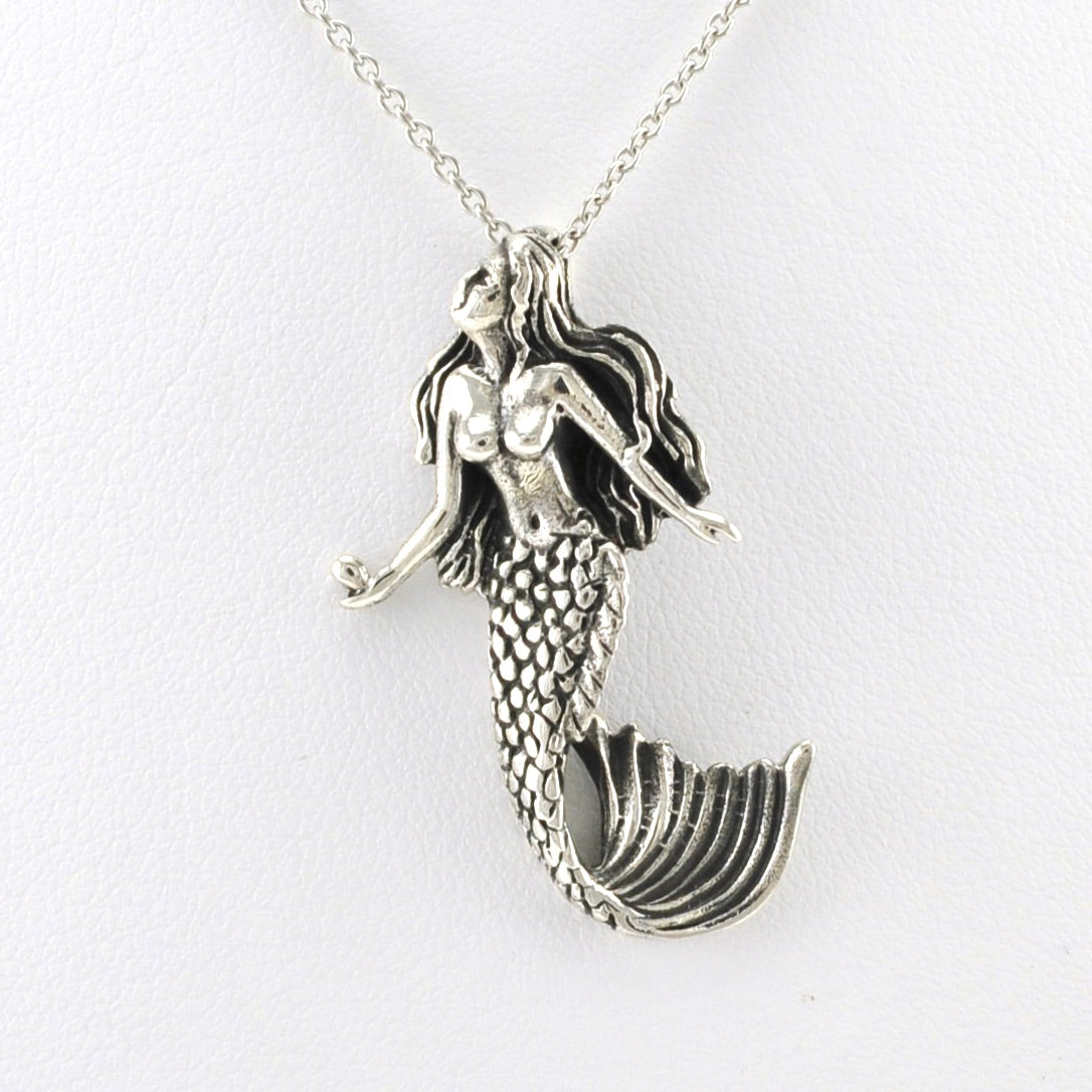 Alt View Sterling Silver Mermaid Necklace