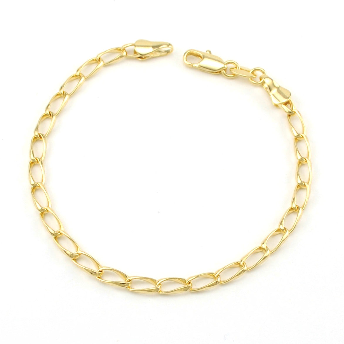 18k Gold Fill Oval Slight Twist Bracelet