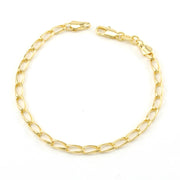 18k Gold Fill Oval Slight Twist Bracelet