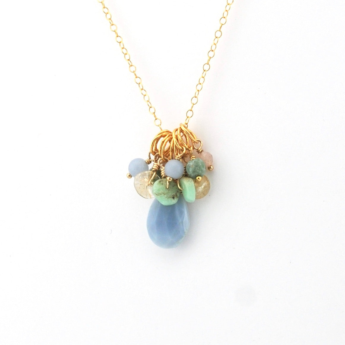 Gold Fill Blue Opal Bellini Necklace