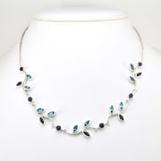 Alternate View Silver Iolite Blue Topaz Branch Adjustable Necklace