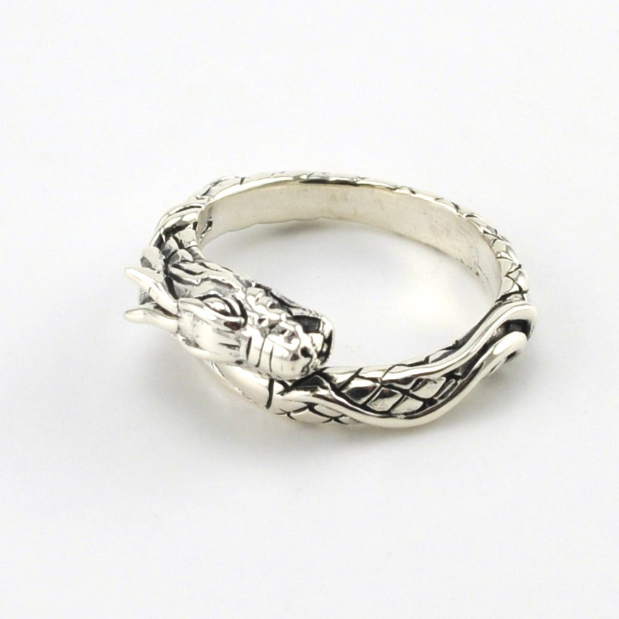 Sterling Silver Dragon Wrap Ring