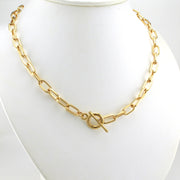 Side View Alchemía 18" Paperclip Necklace with Toggle