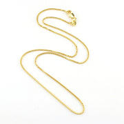 18k Gold Fill 16 Inch 1mm Box Chain