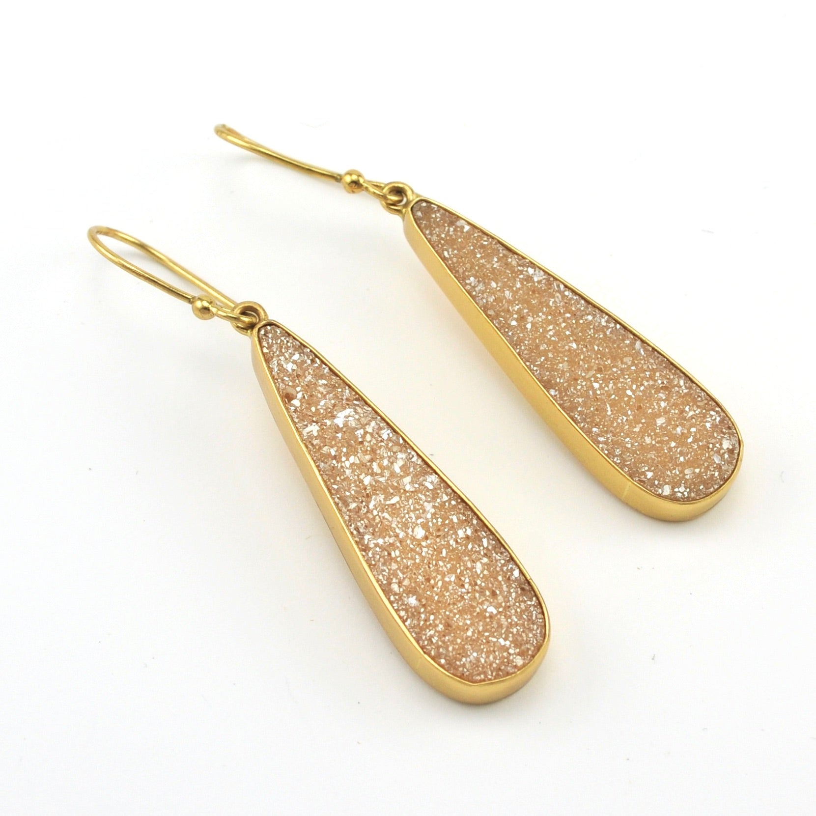 Alchemía Champagne Druzy Agate Earrings