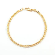 18k Gold Fill Double Curb Link Bracelet