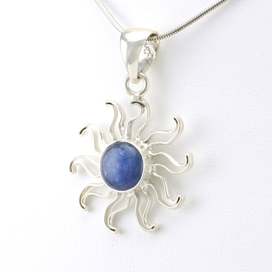 Sterling Silver Kyanite Sun Pendant