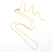 18k Gold Fill 26 Inch Adjustable .85mm Diamond Cut Box Chain