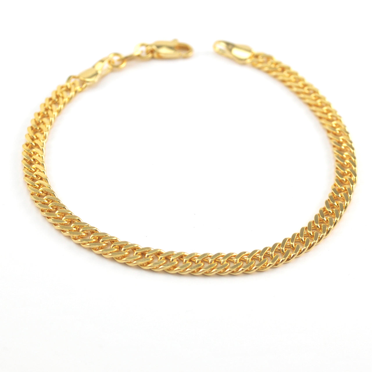 18k Gold Fill 4mm Curb Chain Bracelet