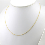 Alt View 18k Gold Fill 18 Inch Diamond Cut Cable .9mm Chain with Extender