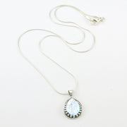 Sterling Silver Roman Glass Tear Necklace