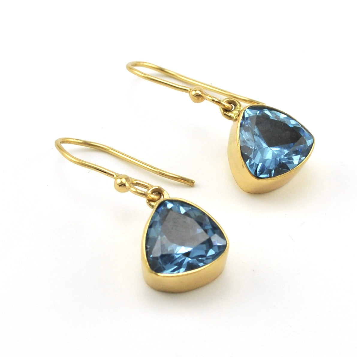 Alchemía Blue Topaz Trillion Dangle Earrings