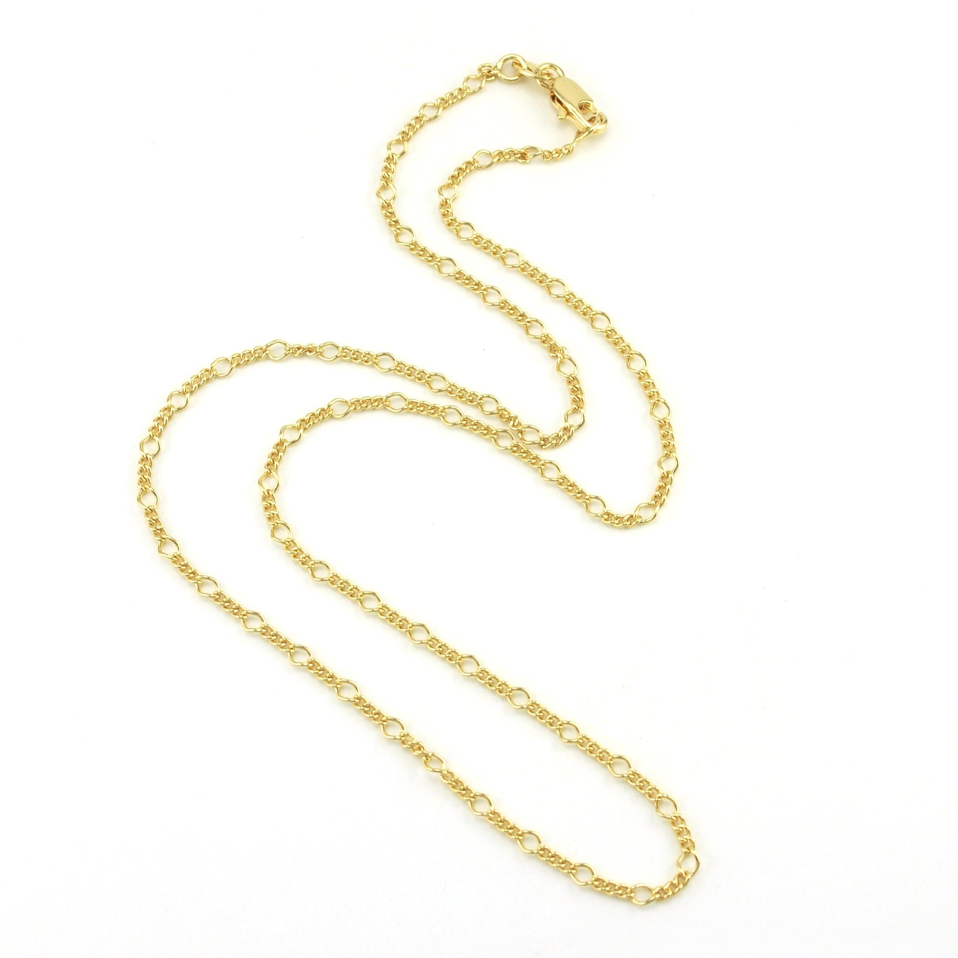 18k Gold Fill 18 Inch Rounded Figaro Chain