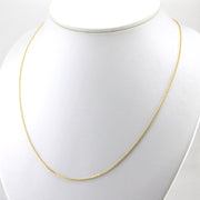 Alt View 18k Gold Fill 20 Inch Diamond Cut Cable .9mm Chain with Extender