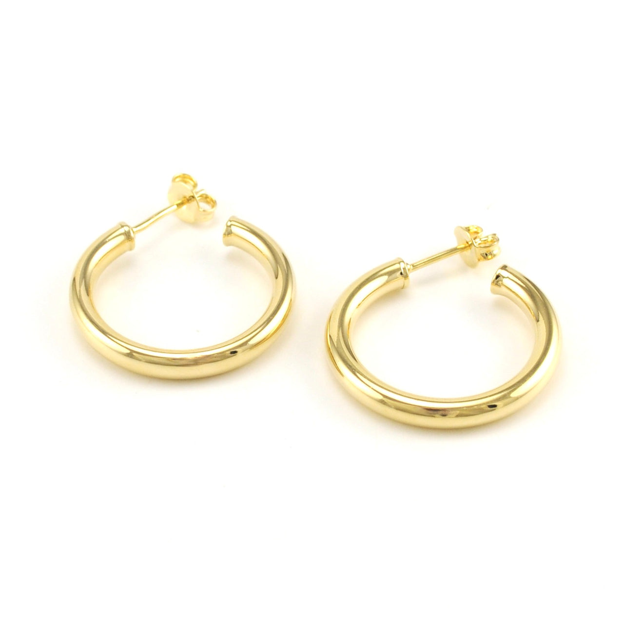 Alt View 18k Gold Fill C Hoop 25mm Hoop Earrings
