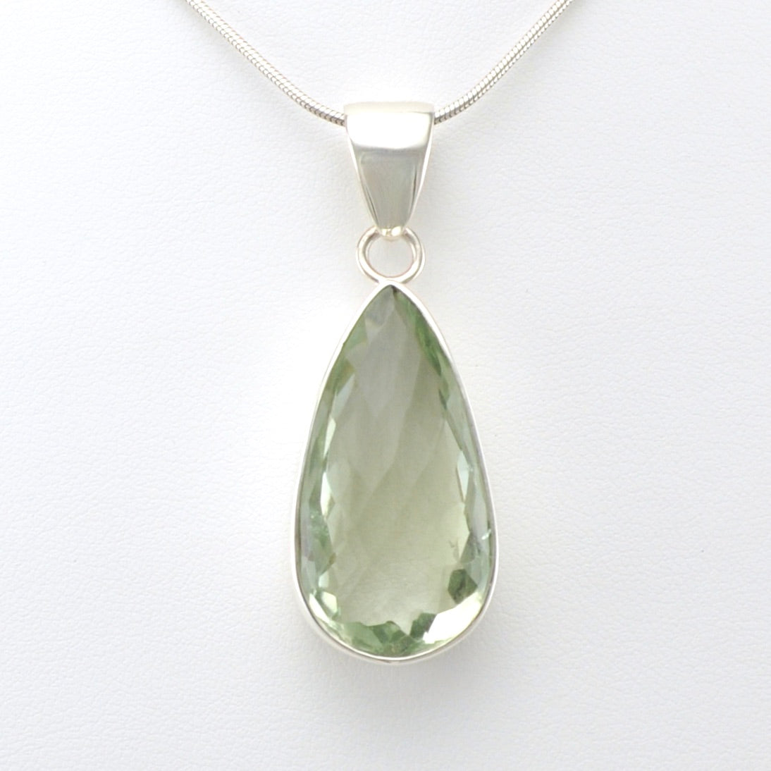 Rough Green Amethyst, Citrine Pendant 1 3/4