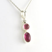 Alt View Sterling Silver Pink Tourmaline Necklace