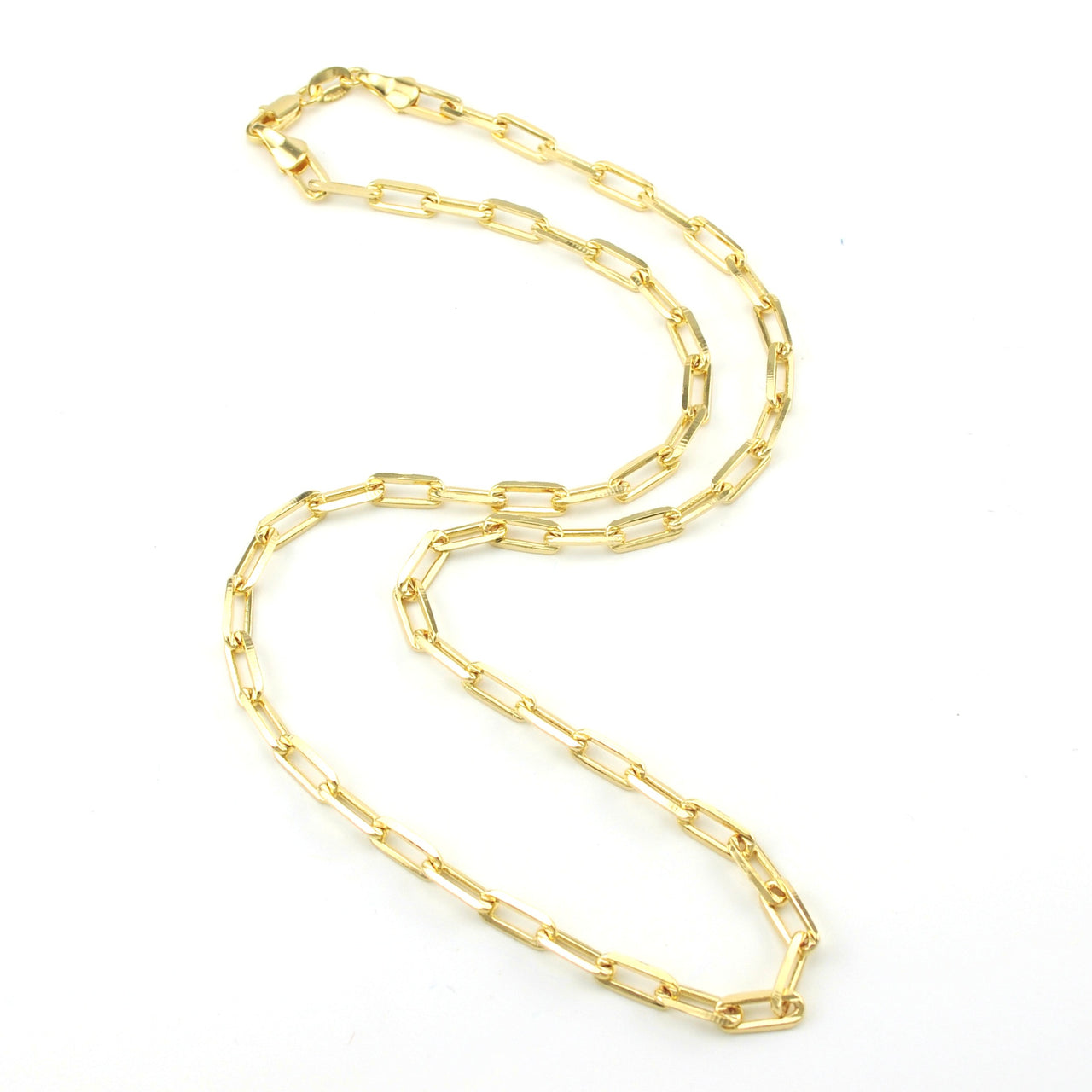 18k Gold Fill 18 Inch Paperclip Link Chain