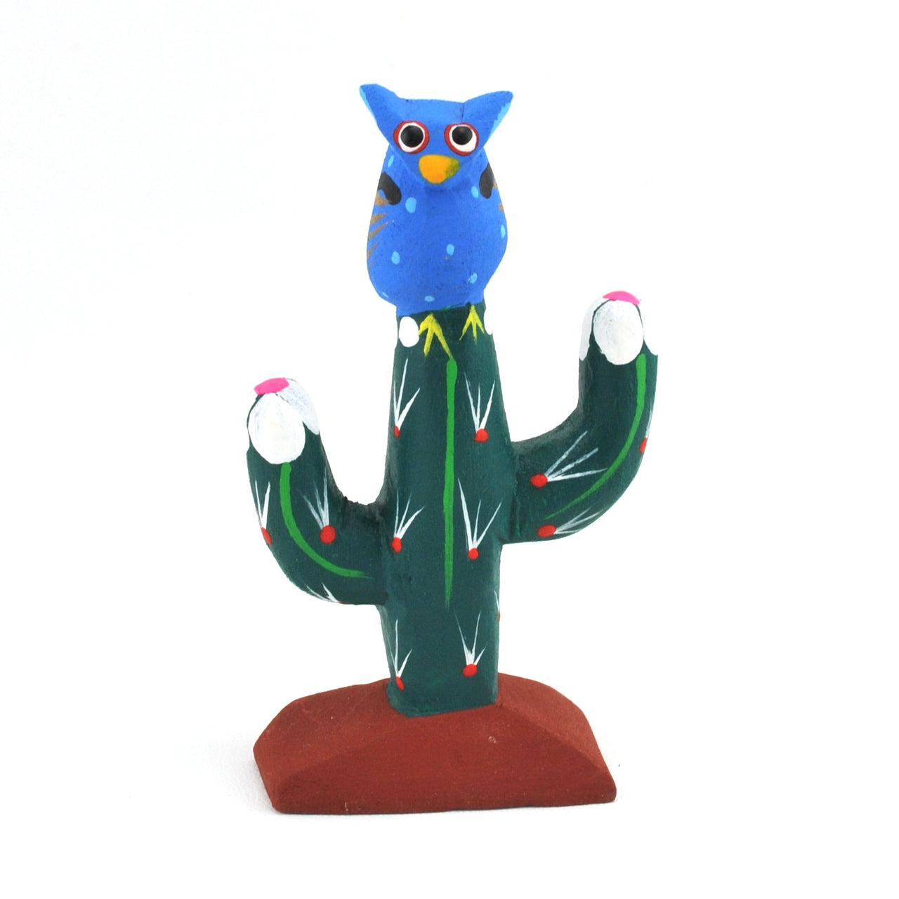 Oaxacan Saguaro Cactus with Owl by Mendez