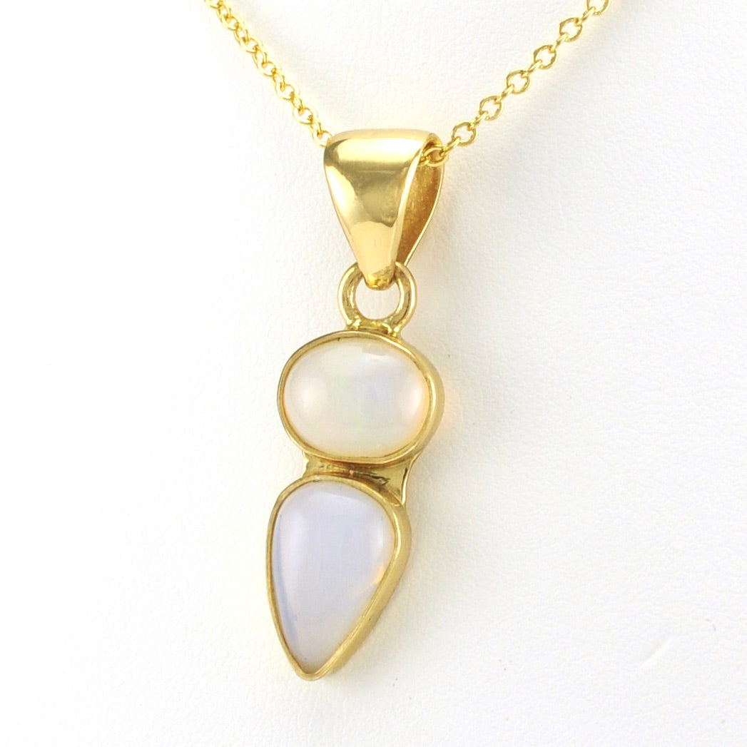 Alchemía Ethiopian Opal 2 Stone Pendant