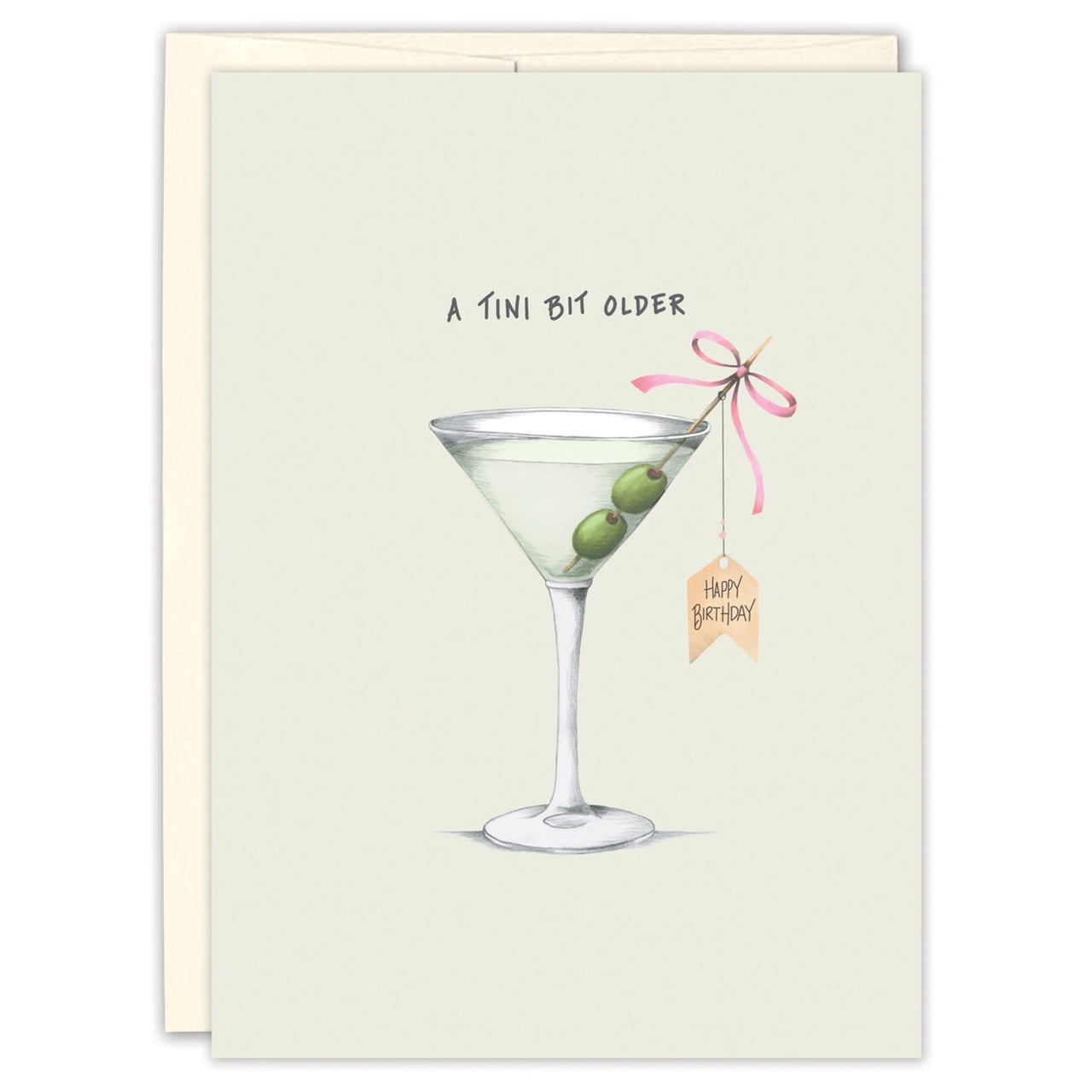 A Tini Bit Older Birthday Card on white background