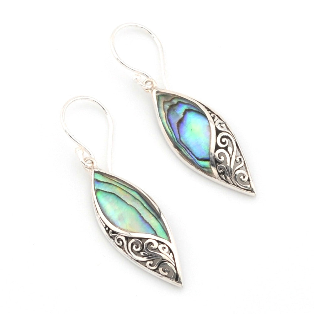 Abalone Marquise Bali Earrings