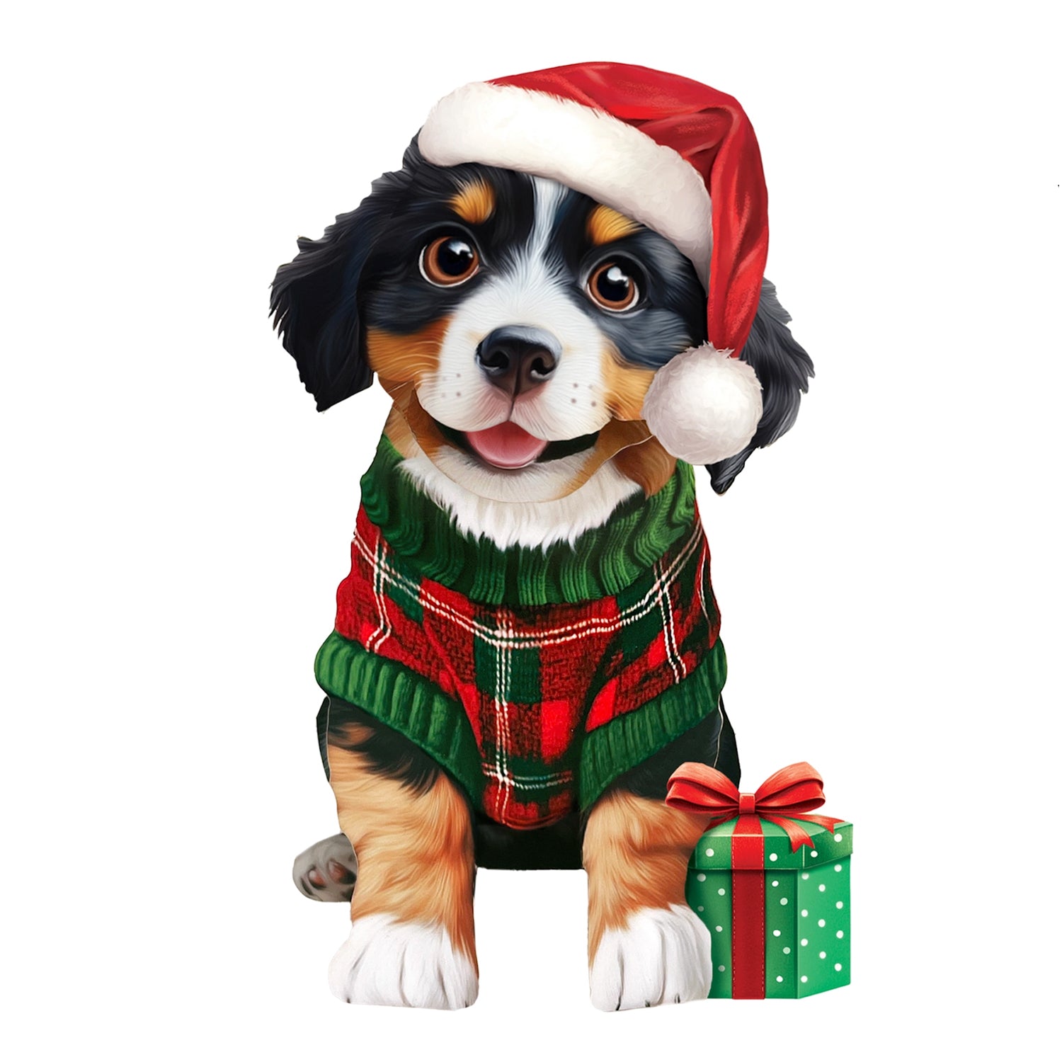 Additional View Christmas Puppy Pop Up Greeting Card