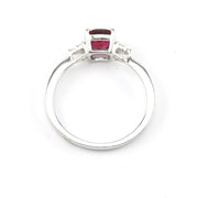 Additional View Silver Created Ruby 1.2ct Square CZ Ring