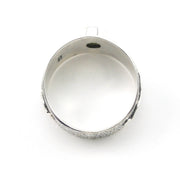 Additional View Silver Peridot 5x7mm Oval Leaf Swirl Ring