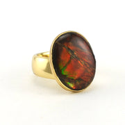 Alchemía Ammolite Oval Adjustable Ring