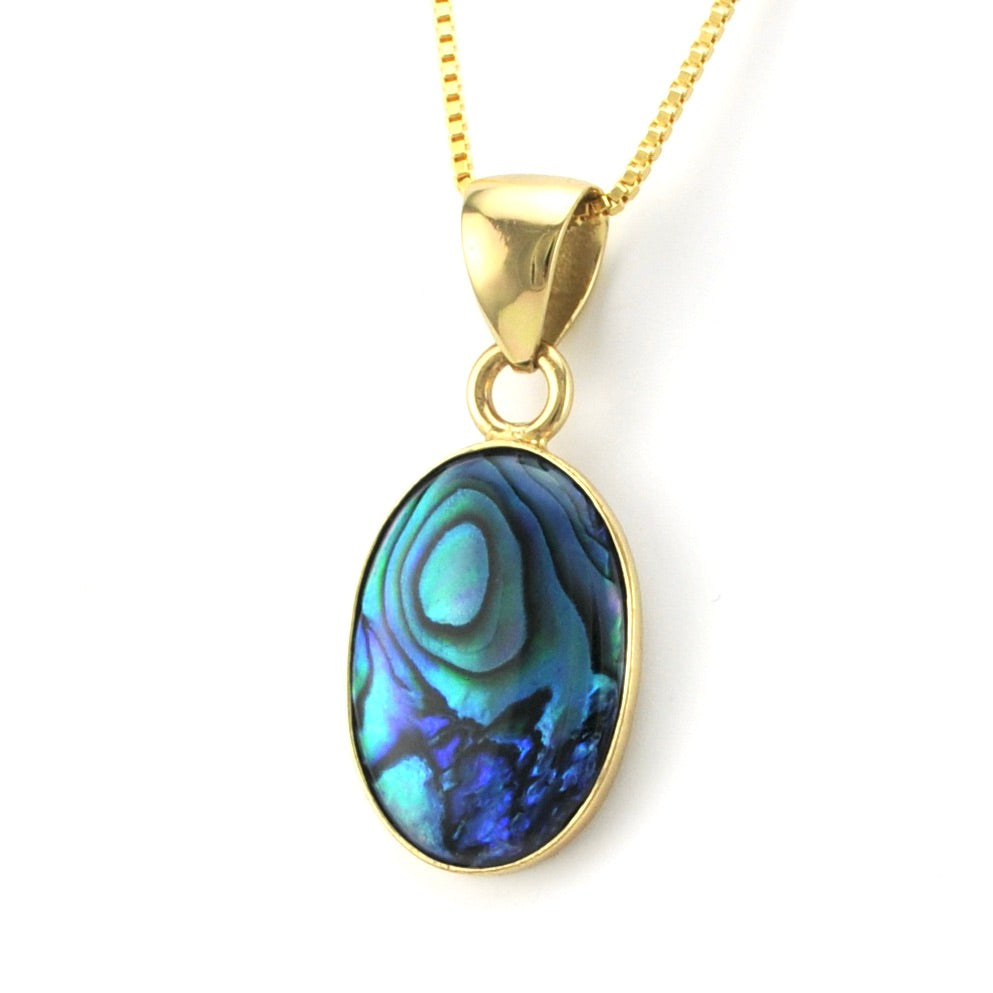 Alchemía Blue Abalone Oval Small Pendant