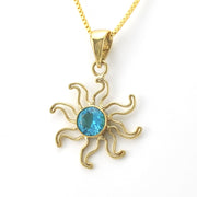 Alchemía Blue Topaz Sun Pendant