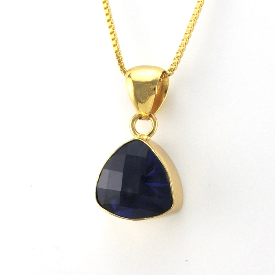 Alchemía Created Tanzanite Trillion Pendant