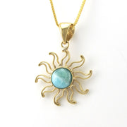 Alchemía Larimar Small Sun Pendant