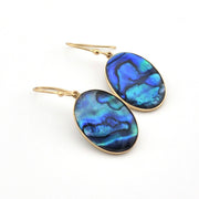 Alchemia Blue Abalone Oval Dangle Earrings