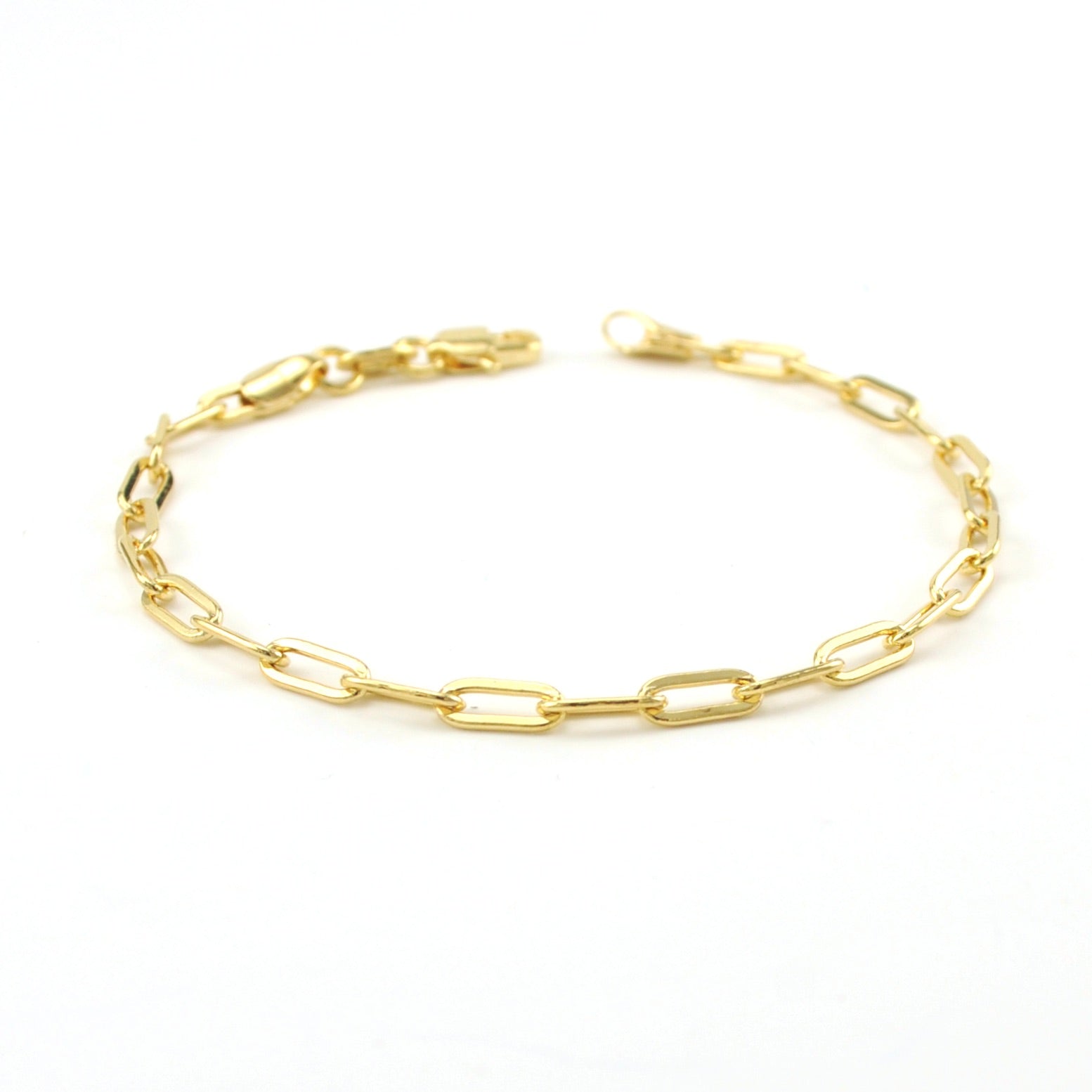 Alternate View 18k Gold Fill Short Link Paperclip Bracelet